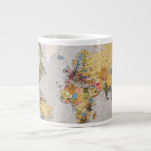 världskarta jumbo mugg