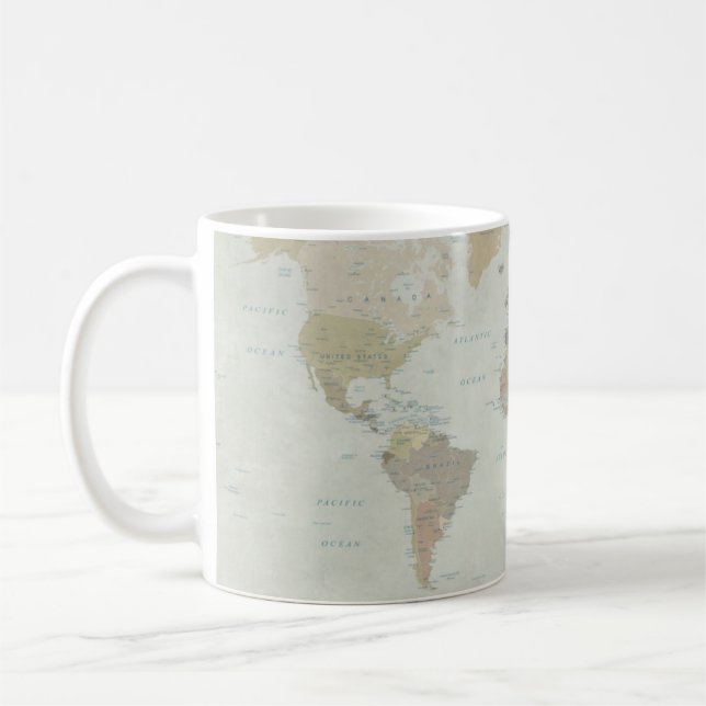 Världskarta Kaffe kopp (Vänster)