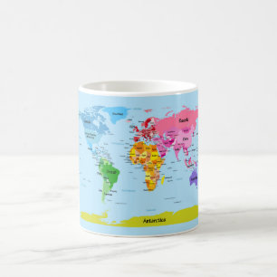 Världskarta Kaffemugg