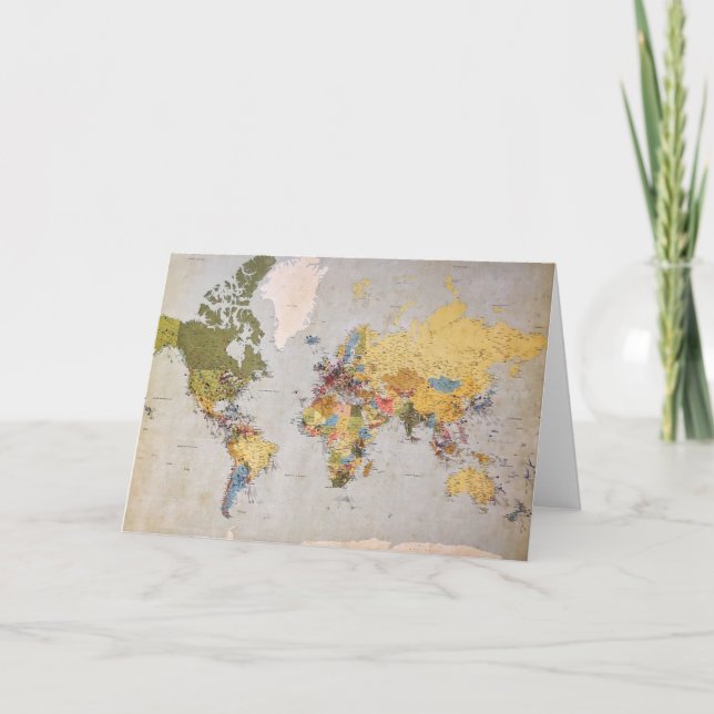 världskarta kort (Framsida)