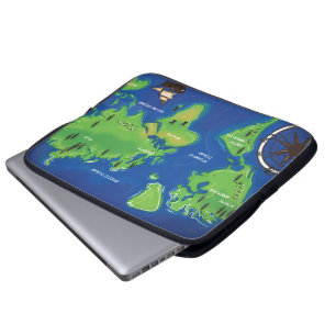 Världskarta Laptop Sleeve