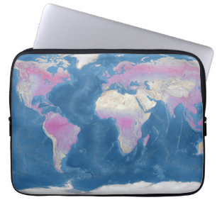 Världskarta Laptop Sleeve