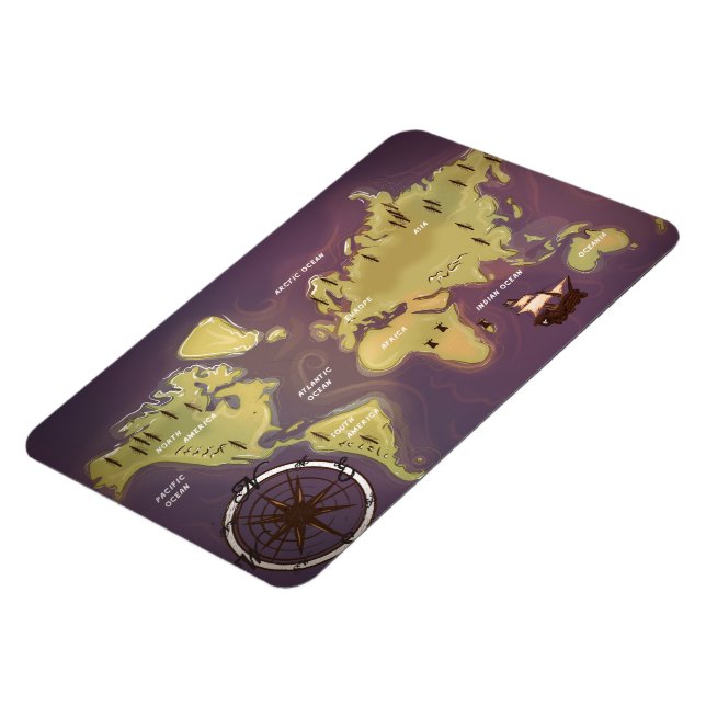Världskarta Magnet (Vänstra Sidan)