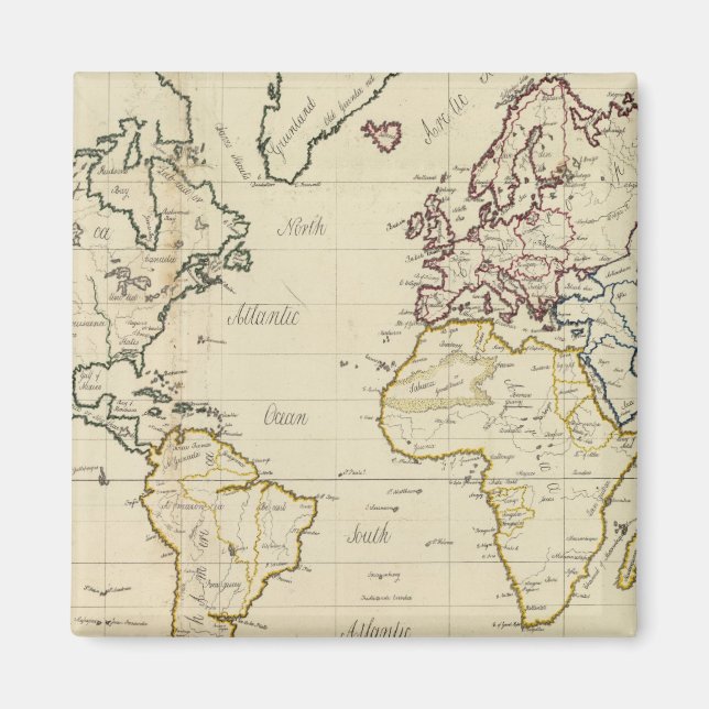 Världskarta Magnet (Framsidan)