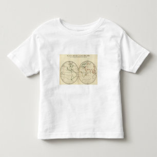 Världskarta med frihet och Longititude T-shirt