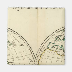 Världskarta med Latitude och Latitude Magnet