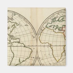 Världskarta med Latitude och Longititude Magnet