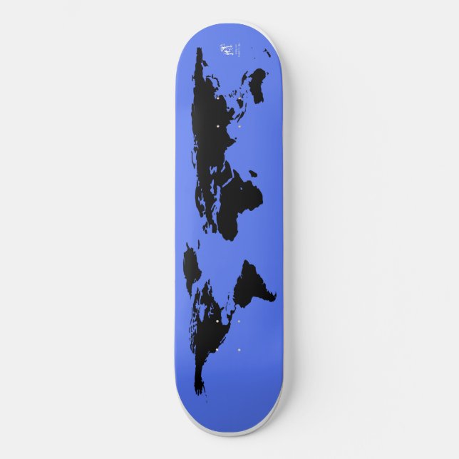 Världskarta Old School Skateboard Bräda 18 Cm (Framsida)
