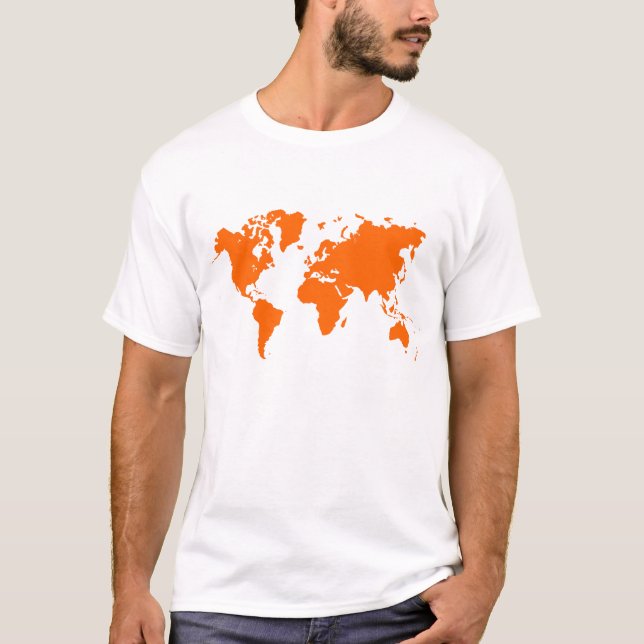 Världskarta - Orange Tröja (Framsida)