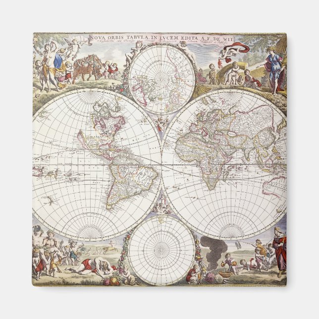 Världskarta över Atlas Maior Magnet (Framsidan)