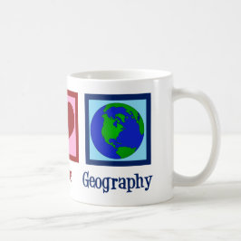 Världskarta över den geografiska lärarvärlden för  kaffemugg