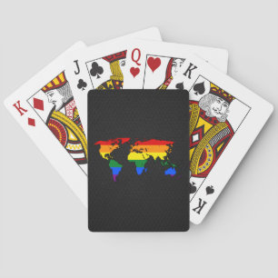 Världskarta över HBT-pride Casinokort