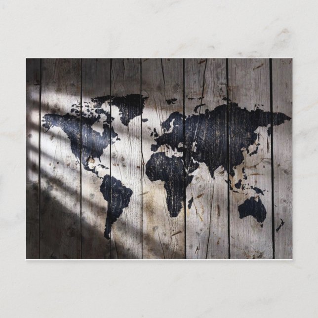 Världskarta över struktur vykort (Framsida)