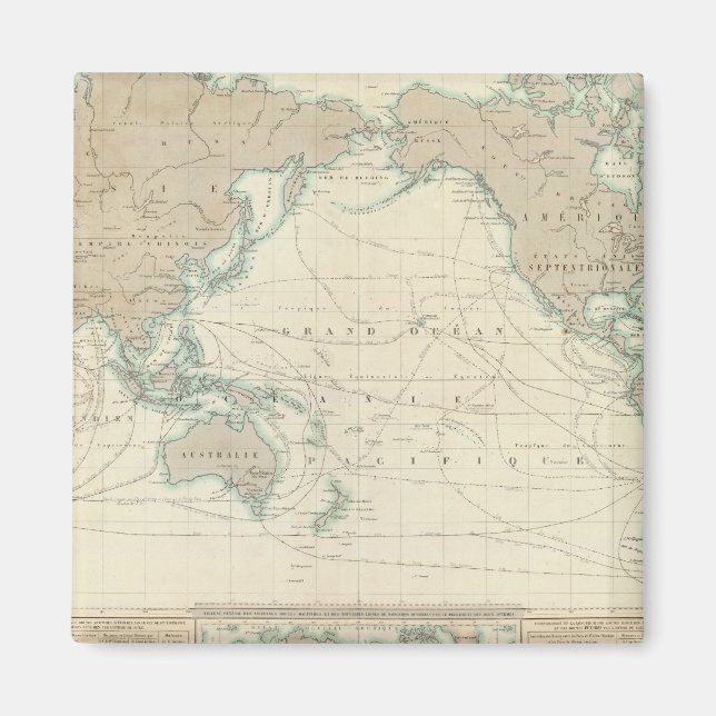 Världskarta över transportkanalerna magnet (Framsidan)