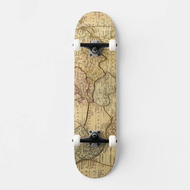 Världskarta på Mercators projektion Mini Skateboard Bräda 18,7 Cm (Framsida)
