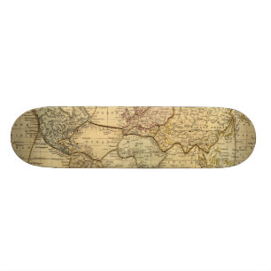 Världskarta på Mercators projektion Mini Skateboard Bräda 18,7 Cm