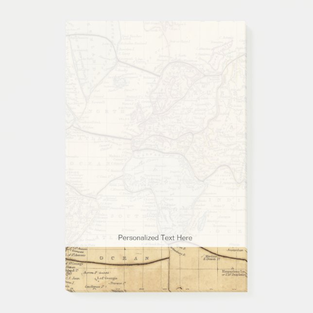 Världskarta på Mercators projektion Post-it Block (Framsida)