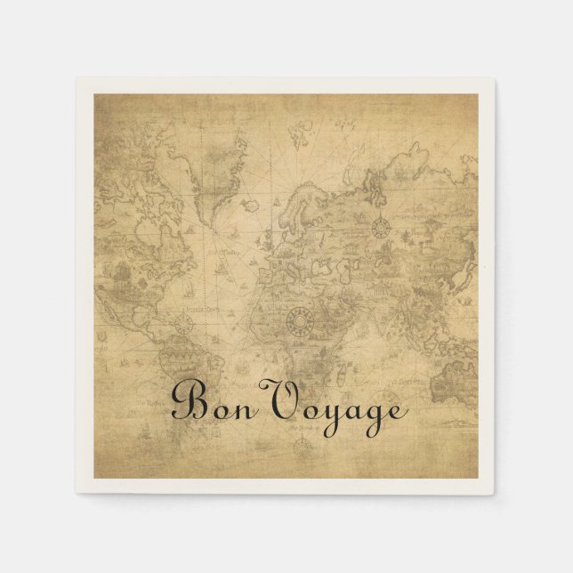 Världskarta Pappersservett (Framsidan)