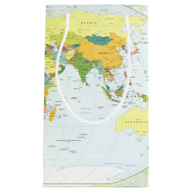 Världskarta Politisk Atlas Affisch: Modern Dekorat (Framsidan)