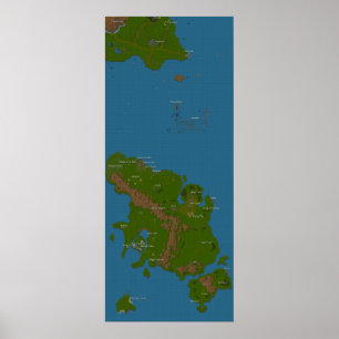 Världskarta Poster