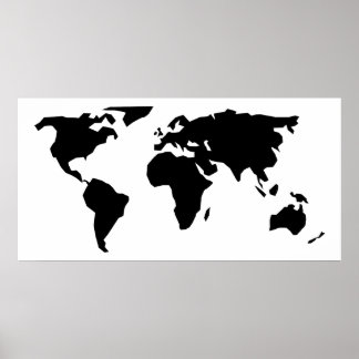 Världskarta Poster