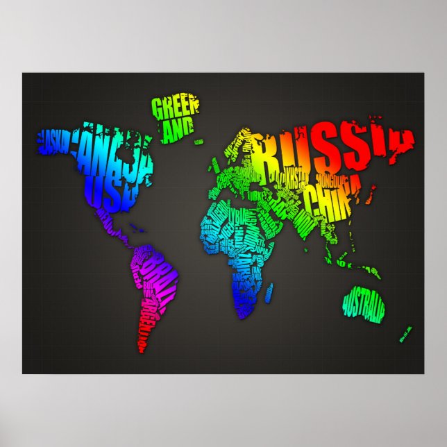 Världskarta Poster (Framsidan)