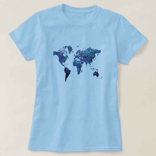 Världskarta T Shirt (Design framsida)