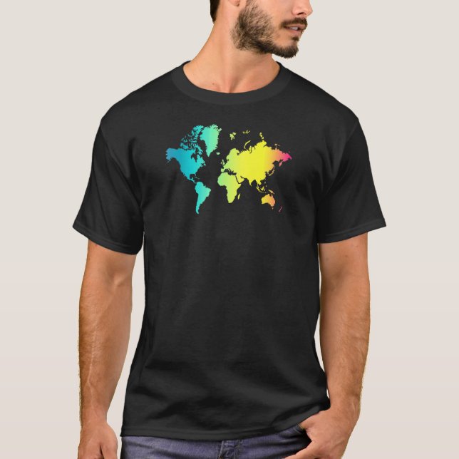 Världskarta T Shirt (Framsida)
