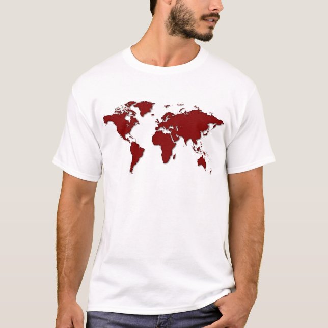 Världskarta T-shirt (Framsida)