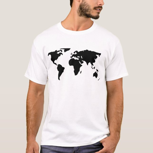 Världskarta T Shirt (Framsida)