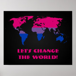 Världskartan för pridet av bisexualitet poster