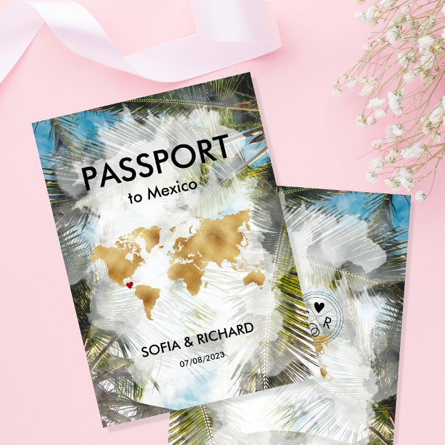 Världskartan över destinationsbröllop vid Guld vid Inbjudan (Skapare uppladdad)