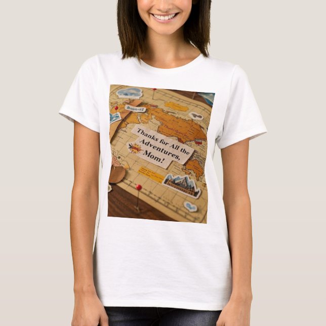 Världskartan - stift och landmärken t shirt (Framsida)