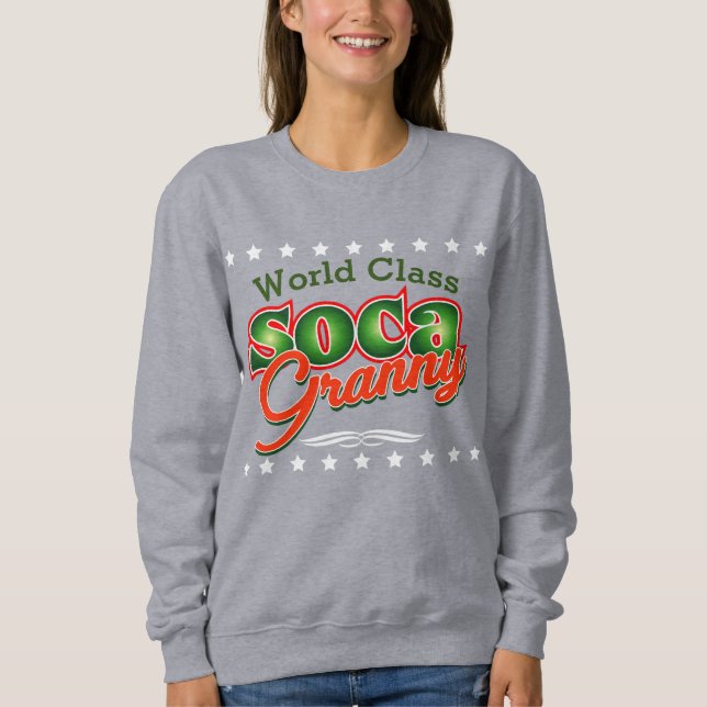 Världsklass soca-mormor t shirt (Framsida)