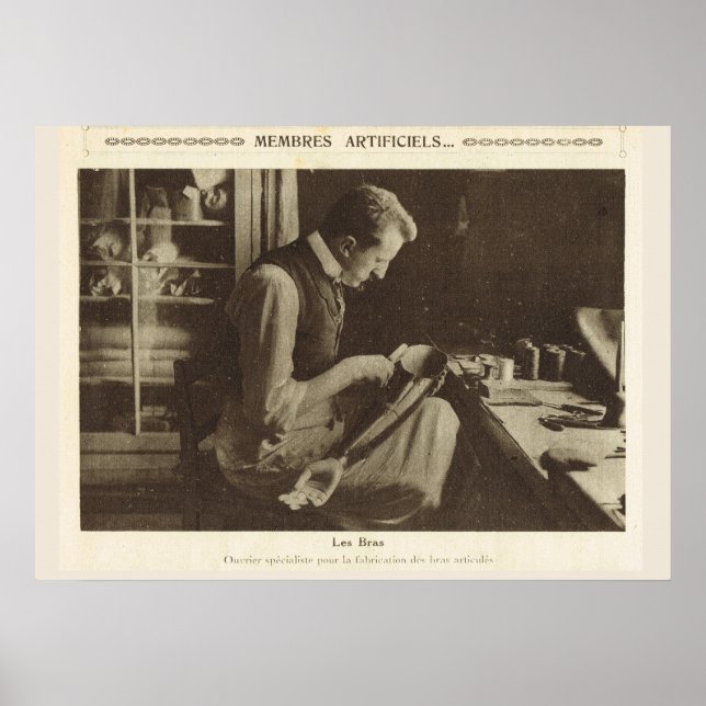 Världskrig 1, Frankrike, Skapar protes Poster (Framsidan)