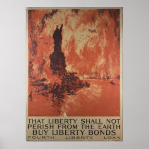 Världskrig 1 Marknadsföringsannonsering för Libert Poster