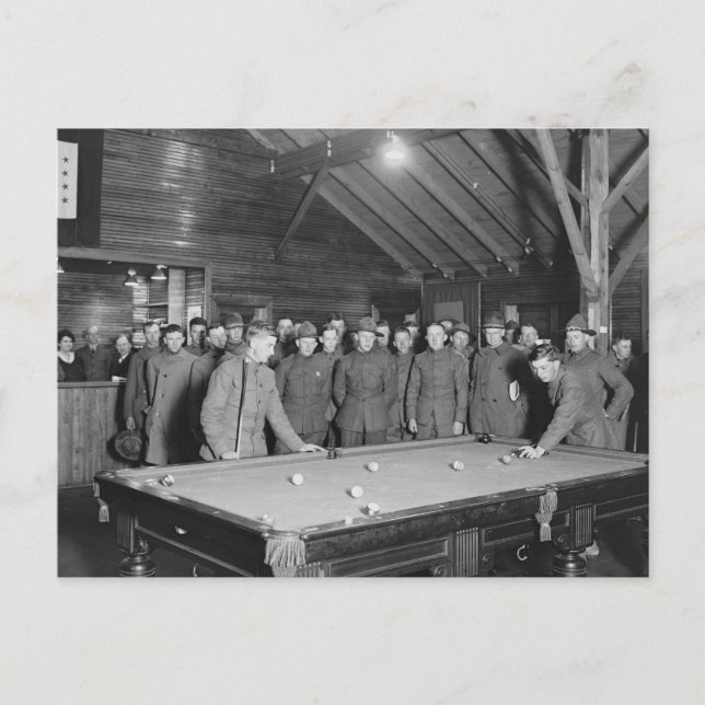 Världskrig 1 YMCA Bassäng Hall, 1910-talet Vykort (Framsida)