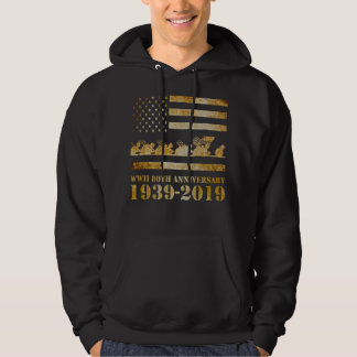 Världskrig 2 - 80-årsjubiléet Veterans D Dag Gif Hoodie