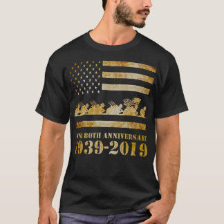 Världskrig 2 - 80-årsjubiléet Veterans D Dag Gif T Shirt