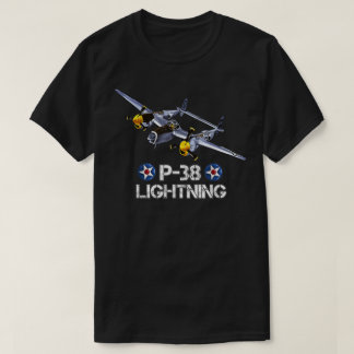 världskrig 2 American P-38 Lightning Fighter Airpl T Shirt