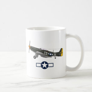 Världskrig 2 Amerikanska flygplan Kaffemugg