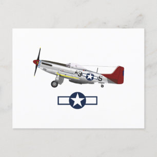 Världskrig 2 Amerikanska flygplan Vykort