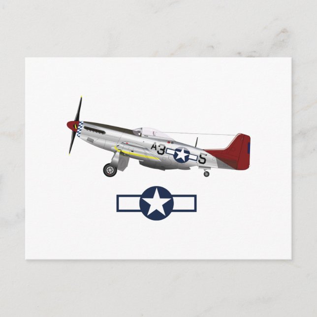 Världskrig 2 Amerikanska flygplan Vykort (Framsida)