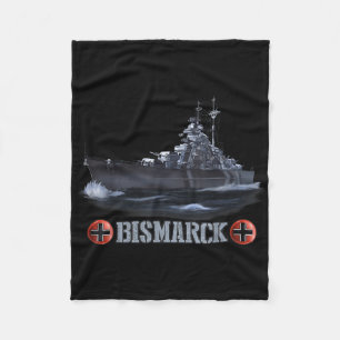Världskrig 2 Bismarck Fleecefilt