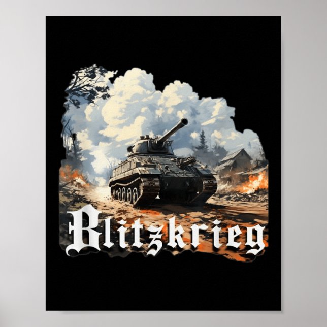 Världskrig 2 Blitzkrieg Poster (Framsidan)