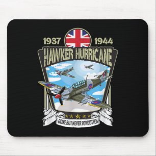 Världskrig 2 British Aircraft Hawker Hurricane Fig Musmatta