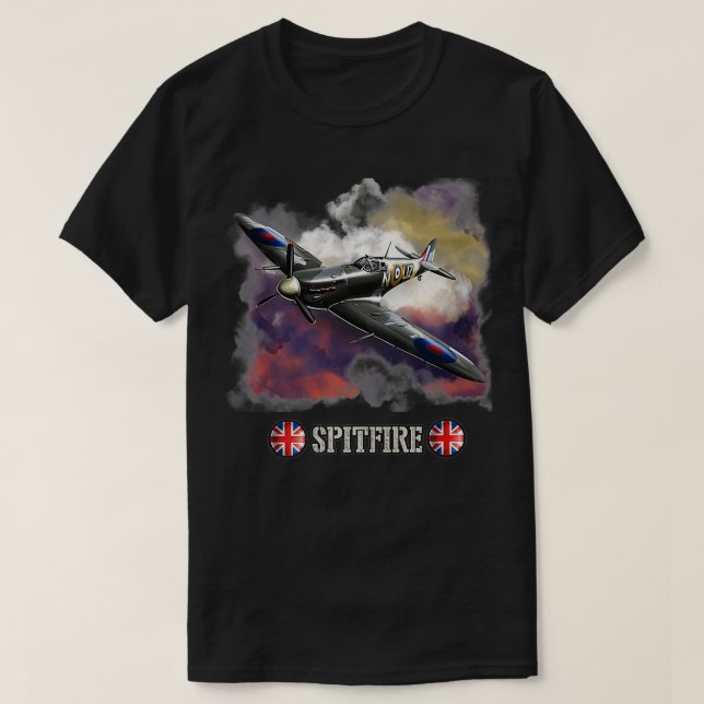 Världskrig 2 British Aircraft Supersea Spitfire  T Shirt (Design framsida)