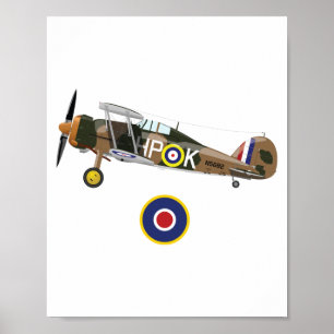 Världskrig 2 Brittiska flygplan Poster