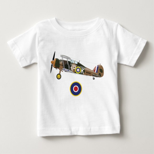 Världskrig 2 Brittiska flygplan T Shirt (Framsida)