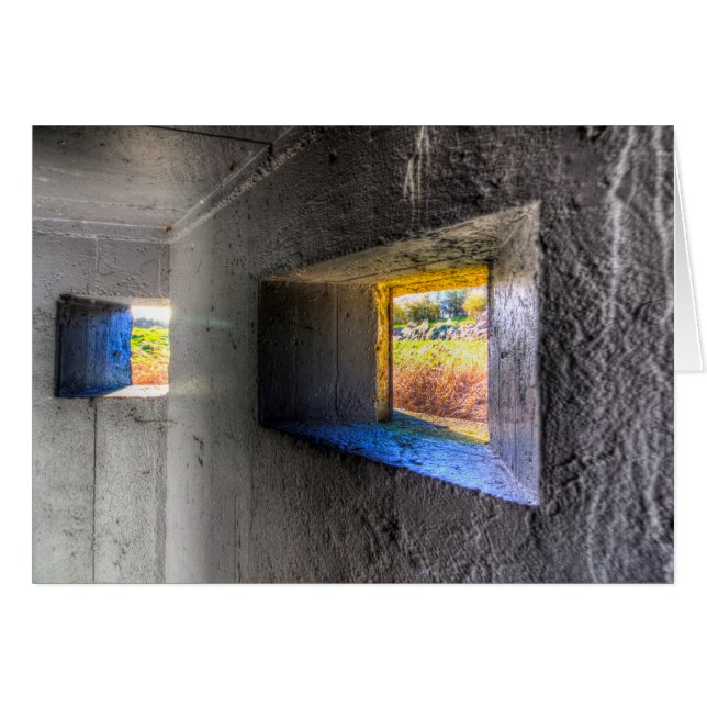 Världskrig 2 Bunker Hälsningskort (Framsidan Horizontal)